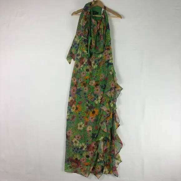 Betsy & Adam Floral Halter Maxi Dress. - Picture 1 of 4